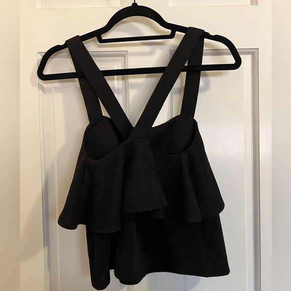 Madewell Texture & Thread black Layered Tiered Tank Top -XS - Picture 3 of 5